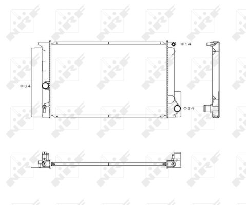Radiator, engine cooling - 53763 NRF