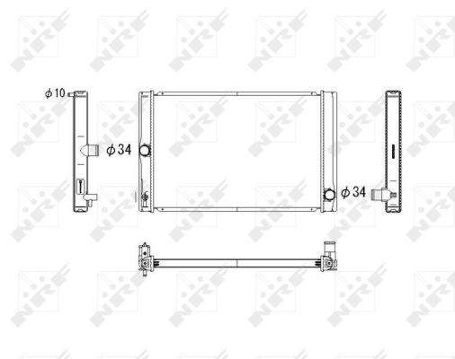 Radiator, engine cooling - 53764 NRF