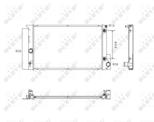 Radiatore, Raffreddamento motore - 53766 NRF