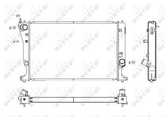 Radiator, engine cooling - 53767 NRF
