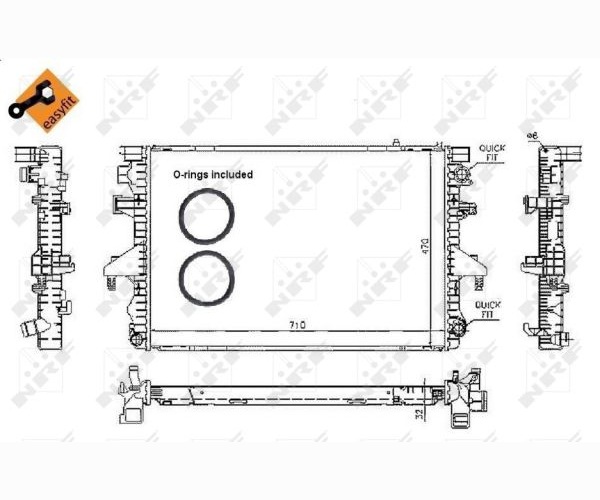 Radiator, engine cooling - 53795 NRF