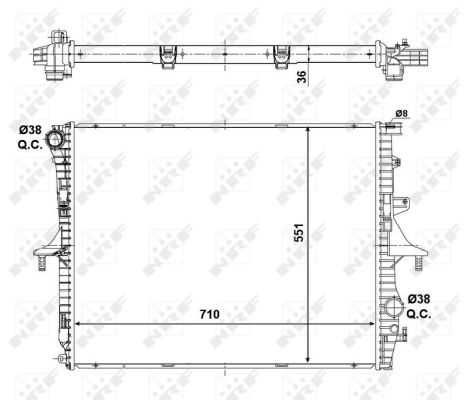 Radiatore, Raffreddamento motore - 53798 NRF