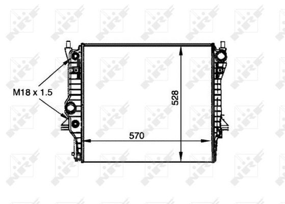 Radiatore, Raffreddamento motore - 53805 NRF