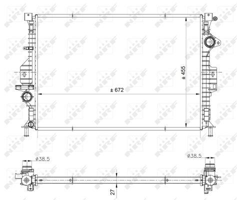 Radiator, engine cooling - 53812 NRF