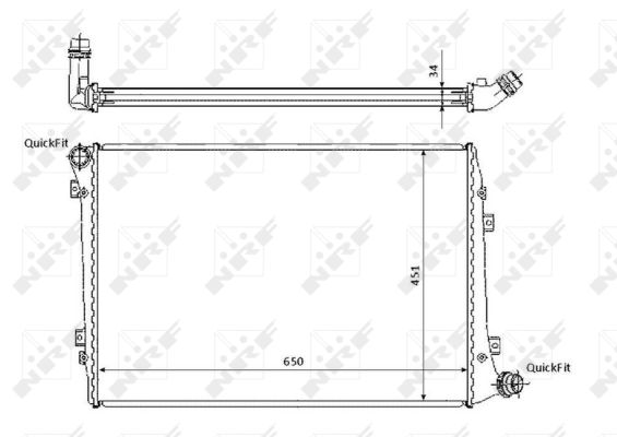 Radiator, engine cooling - 53814 NRF