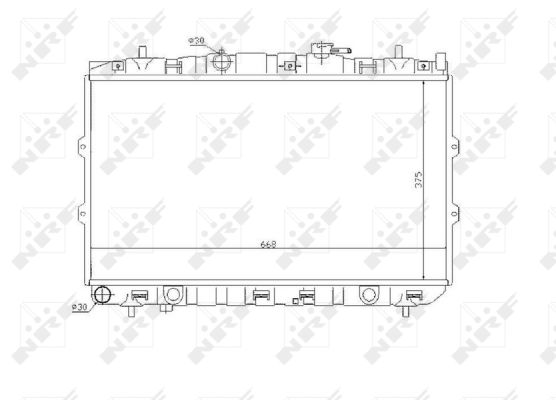 Radiator, engine cooling - 53819 NRF