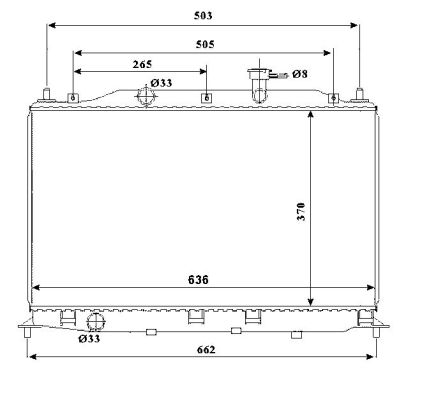 Radiator, engine cooling - 53822 NRF