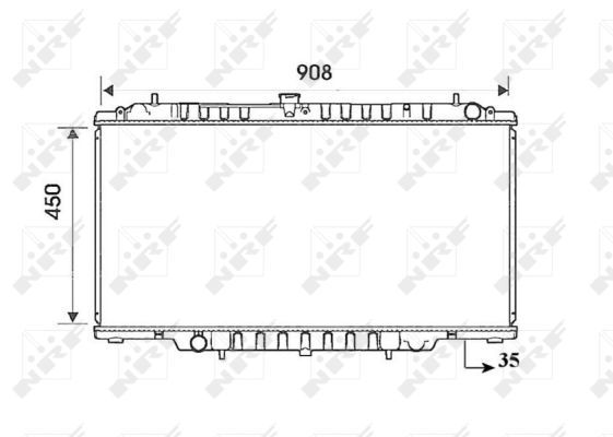 Radiator, engine cooling - 53830 NRF