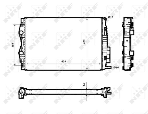 Radiator, engine cooling - 53843 NRF