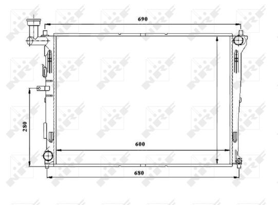 Radiator, engine cooling - 53845 NRF