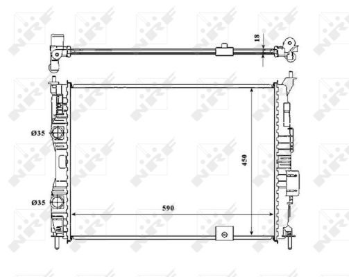 Radiator, engine cooling - 53846 NRF