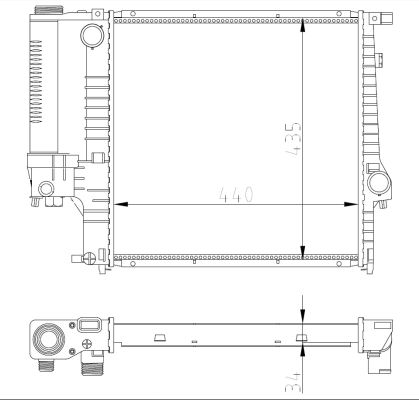 Radiator, engine cooling - 53849A NRF