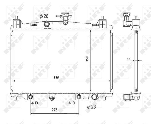 Radiatore, Raffreddamento motore - 53850 NRF