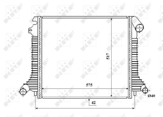 Radiator, engine cooling - 53855 NRF