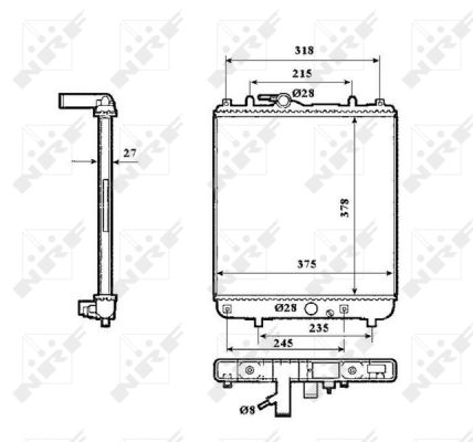 Radiatore, Raffreddamento motore - 53862 NRF