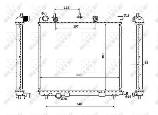Radiator, engine cooling - 53863 NRF
