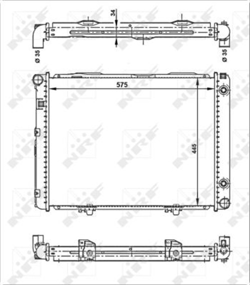 Radiator, engine cooling - 53866 NRF