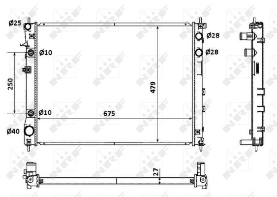 Radiatore, Raffreddamento motore - 53887 NRF