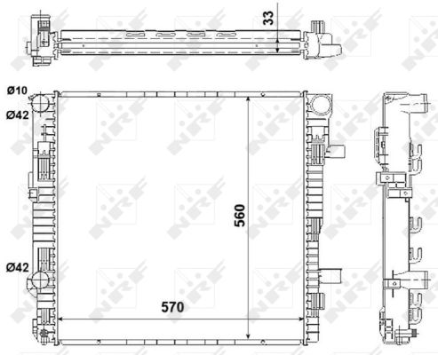 Radiator, engine cooling - 53895 NRF