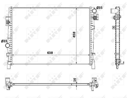 Radiator, engine cooling - 53901 NRF