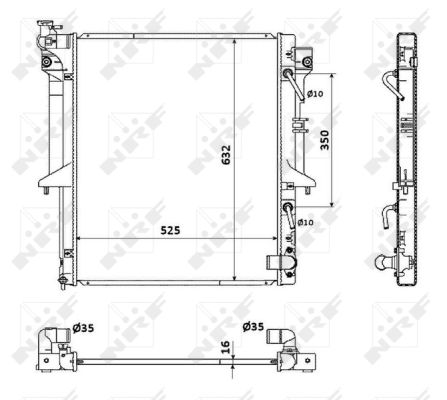 Radiatore, Raffreddamento motore - 53909 NRF