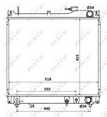 Radiator, engine cooling - 53914 NRF