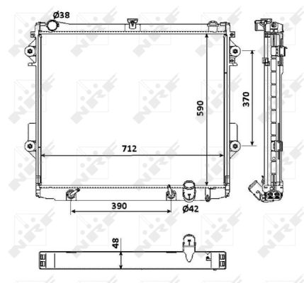 Radiator, engine cooling - 53923 NRF