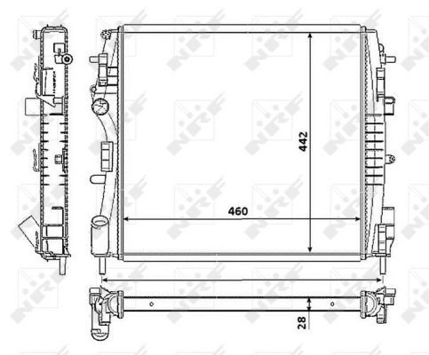 Radiatore, Raffreddamento motore - 53938 NRF