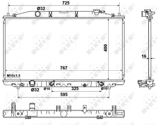 Radiator, engine cooling - 53971 NRF
