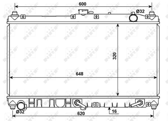 Radiatore, Raffreddamento motore - 53977 NRF