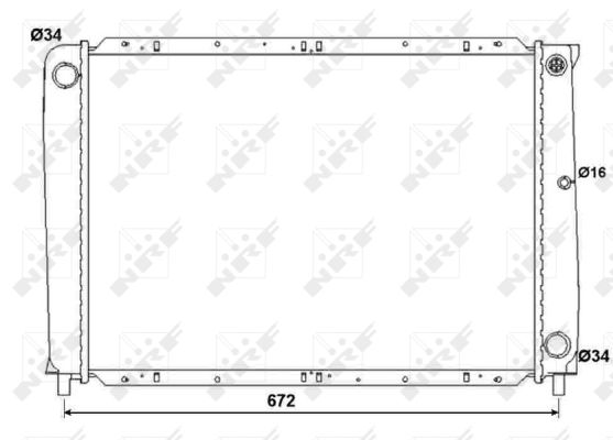 Radiator, engine cooling - 53995 NRF