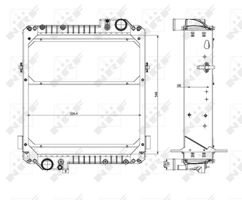 Radiatore, Raffreddamento motore - 54073 NRF