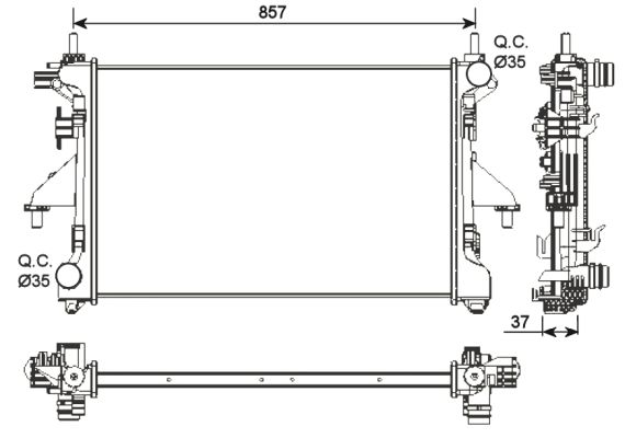 Radiator, engine cooling - 54202 NRF
