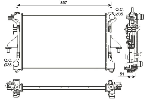 Radiator, engine cooling - 54203 NRF