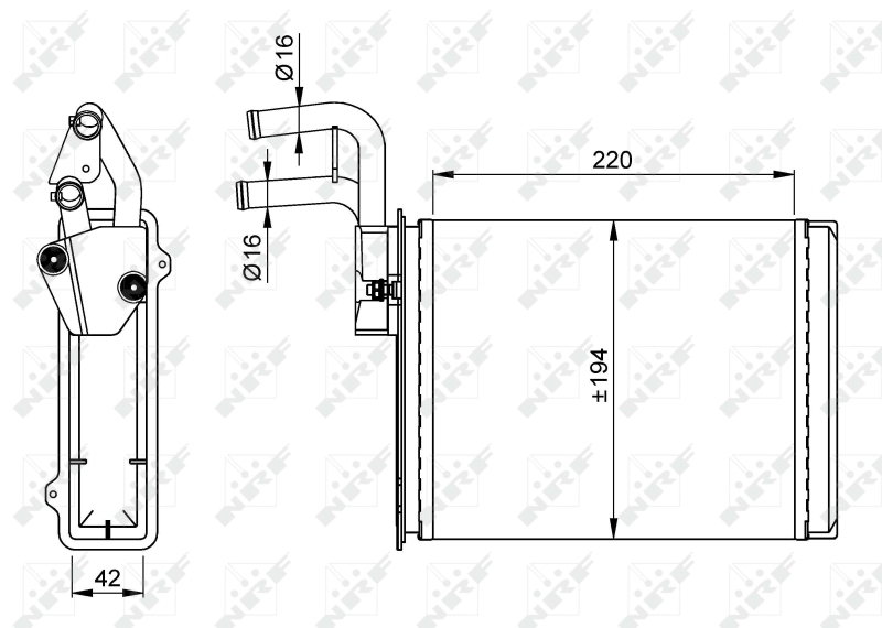 Heat Exchanger, interior heating - 54225 NRF