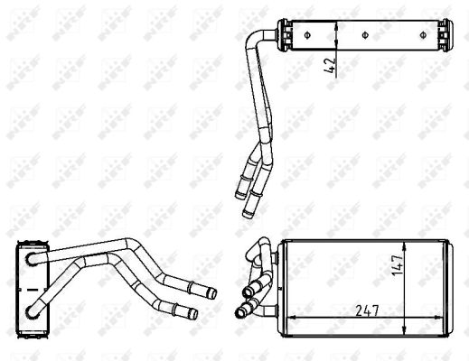 Heat Exchanger, interior heating - 54227 NRF