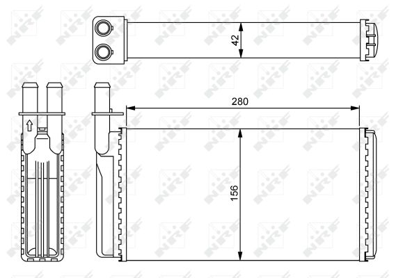 Heat Exchanger, interior heating - 54243 NRF