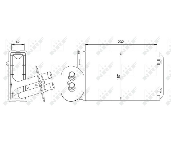 Heat Exchanger, interior heating - 54247 NRF