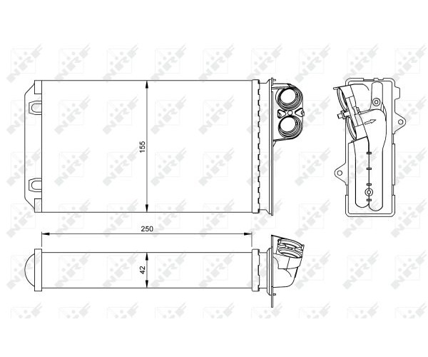 Heat Exchanger, interior heating - 54250 NRF