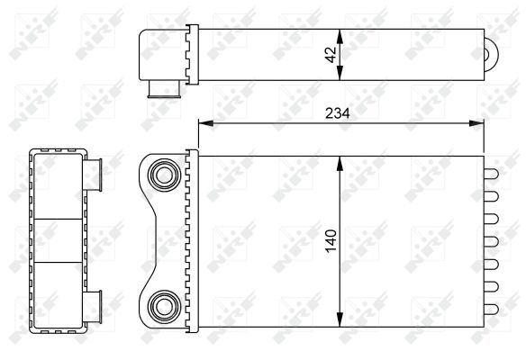 Heat Exchanger, interior heating - 54252 NRF