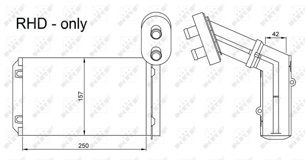 Heat Exchanger, interior heating - 54253 NRF