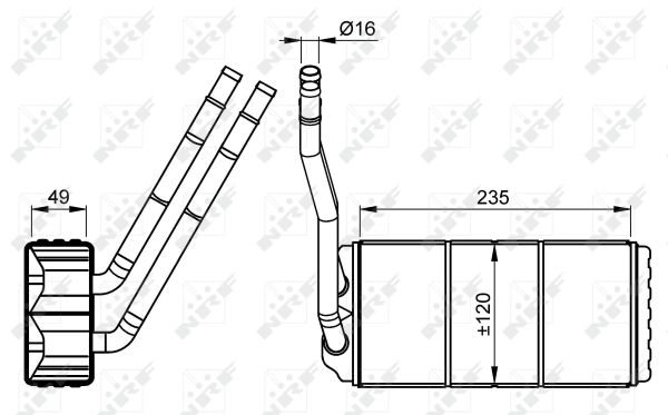 Heat Exchanger, interior heating - 54264 NRF