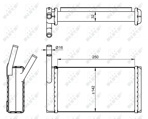 Heat Exchanger, interior heating - 54265 NRF