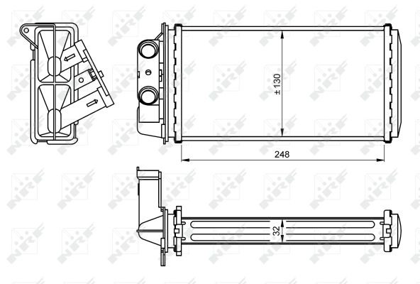 Heat Exchanger, interior heating - 54268 NRF