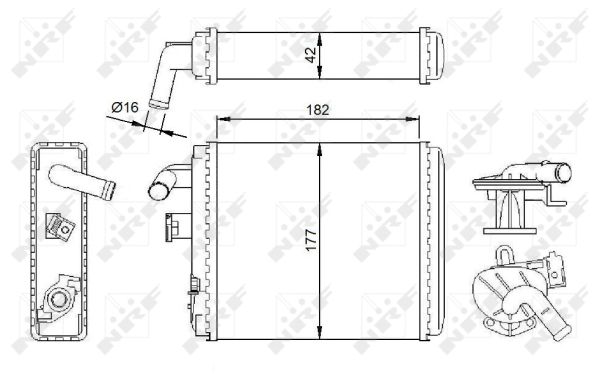 Heat Exchanger, interior heating - 54282 NRF