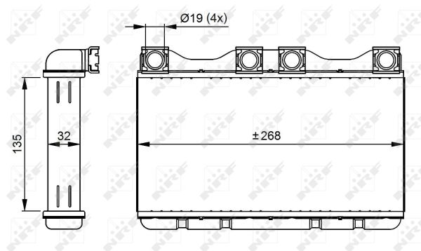 Heat Exchanger, interior heating - 54283 NRF