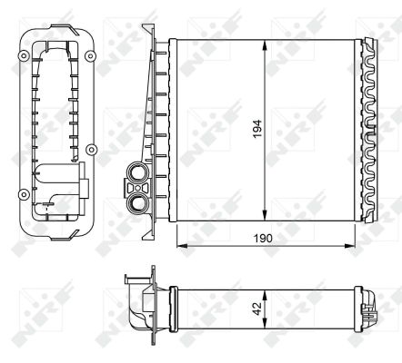 Heat Exchanger, interior heating - 54284 NRF