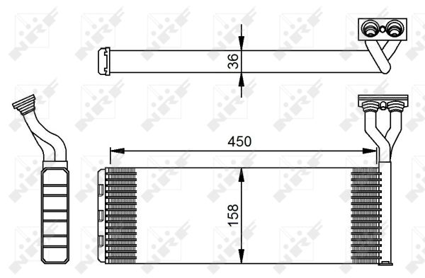 Heat Exchanger, interior heating - 54285 NRF