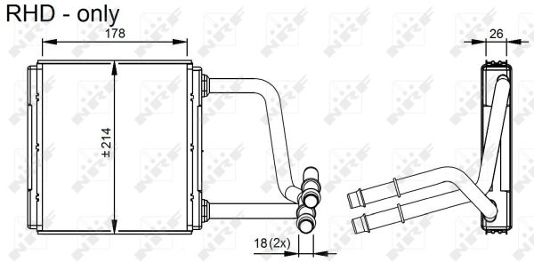 Heat Exchanger, interior heating - 54296 NRF