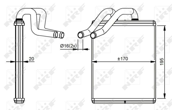 Heat Exchanger, interior heating - 54301 NRF